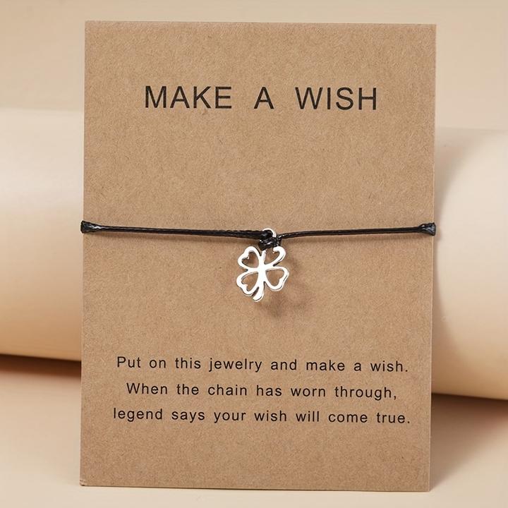 Produktbild PhoneLook Universalarmband Kleeblatt Make a Wish mit kordel (Kunstleder)