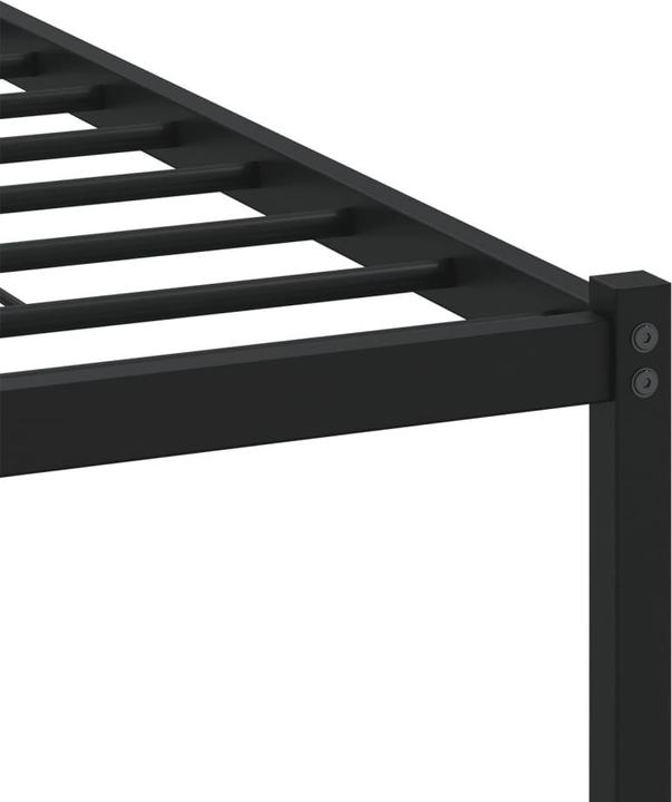 Produktbild vidaXL Bettgestell mit Kopfteil Metallbett Bett Doppelbett Braun Eiche 180x200cm (180 x 200 cm)