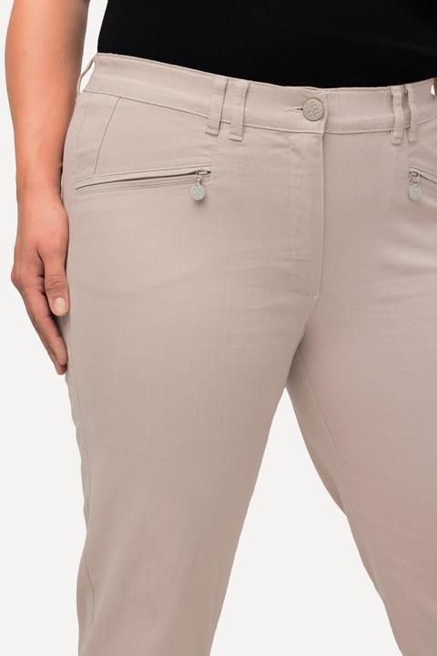 Produktbild Ulla Popken Hose Mony, wadenlang, Zipptaschen, Stretch (52)