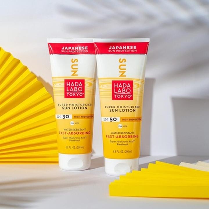 Actual product image Hada Labo Sunscreen 30 SPF UVA UVB with Panthenol and Hyaluronic Acid (Suntan cream, SPF 30, 200 ml)