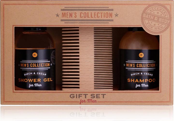 Produktbild Accentra Geschenkset MEN'S COLLECTION in Geschenkbox aus Kraftpapier, inkl. 100ml Duschgel, 100ml Shampoo, Ka (Körperpflegeset)