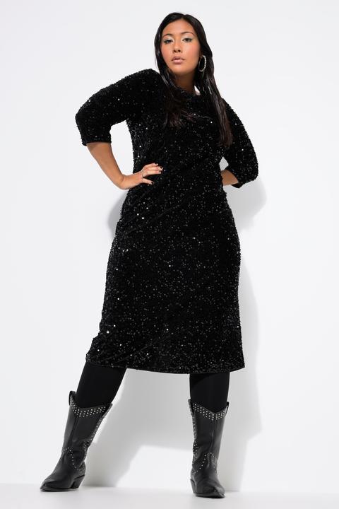 Image du produit Studio Untold Robe à sequins.Coupe Slim Shape et longueur midi. Manches 3/4 (46, 48)