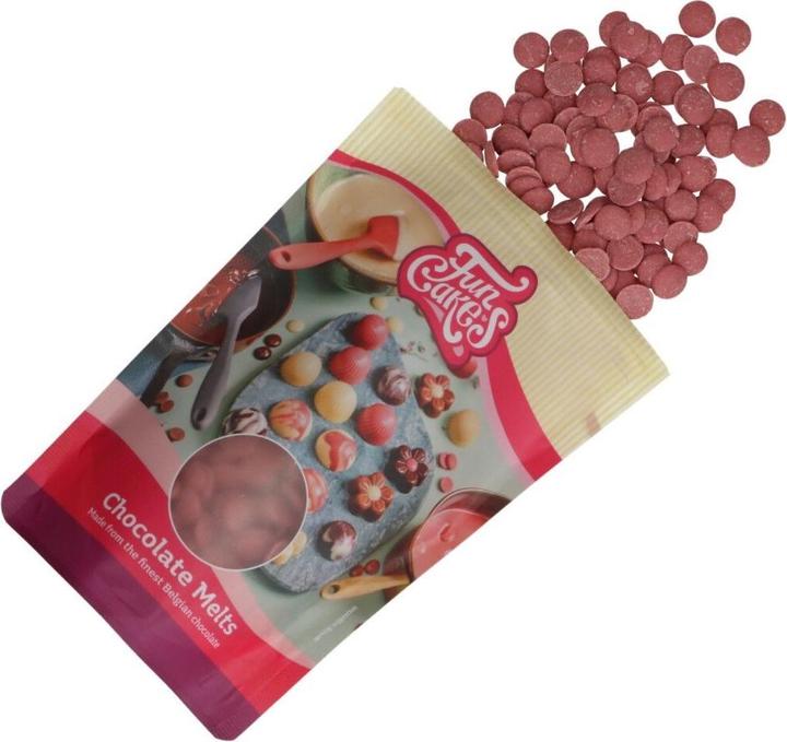 Actual product image FunCakes Chocolate to melt - Ruby (250g) (1 x)