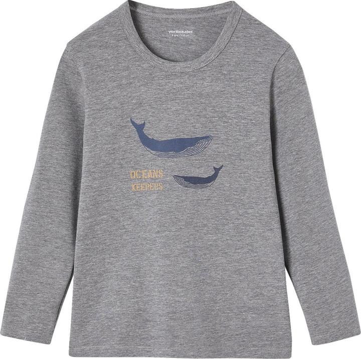 Actual product image Vertbaudet 3-pack of boys' shirts with whale BASIC (140)