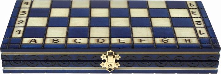 Produktbild Holzecke Schachbrett „Perle“ Blau