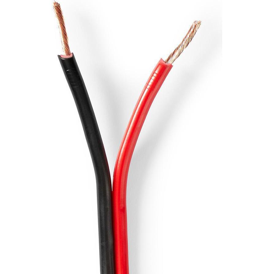 Thumbnail - Nedis Lautsprecherkabel 2x 1.50 mm² Kupfer 100.0 m rund PVC Red Schwarz - Verlä (100 m, 1.50 mm²), Lautsprecherkabel, Sc...