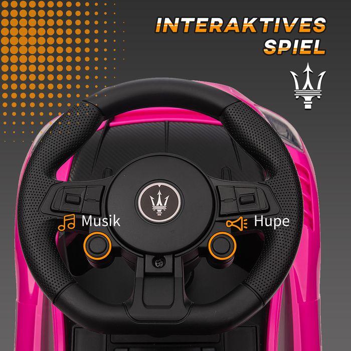 Actual product image Swisshandel24 Rutschauto, Bobby Car mit Stauraum, Hupe und Musik Blau 65 x 29 x 37 cm, rosa