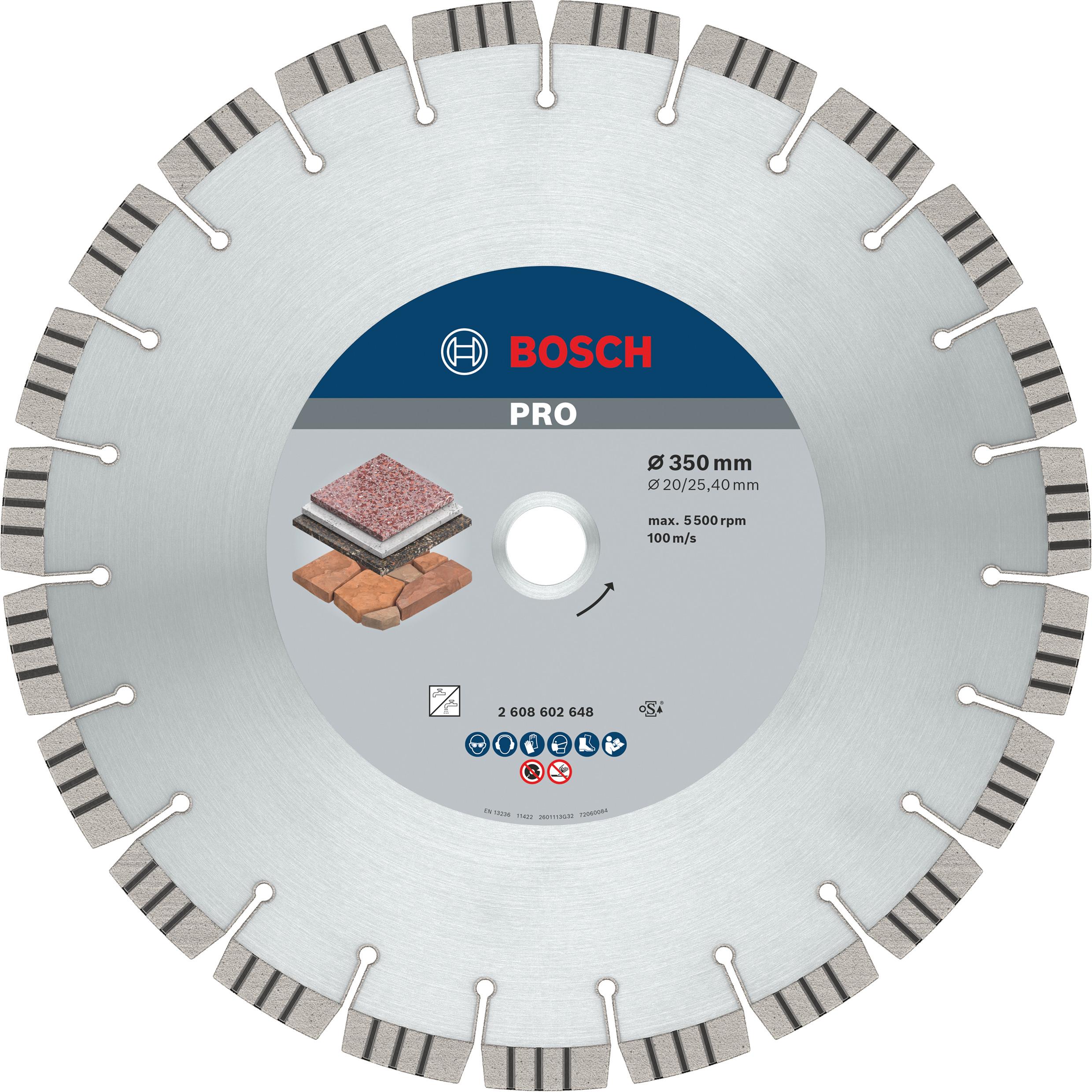 Bosch Professional Zubehör, Sägeblatt, PRO Stone Diamanttrennscheibe, 350 x 20/25,4 mm