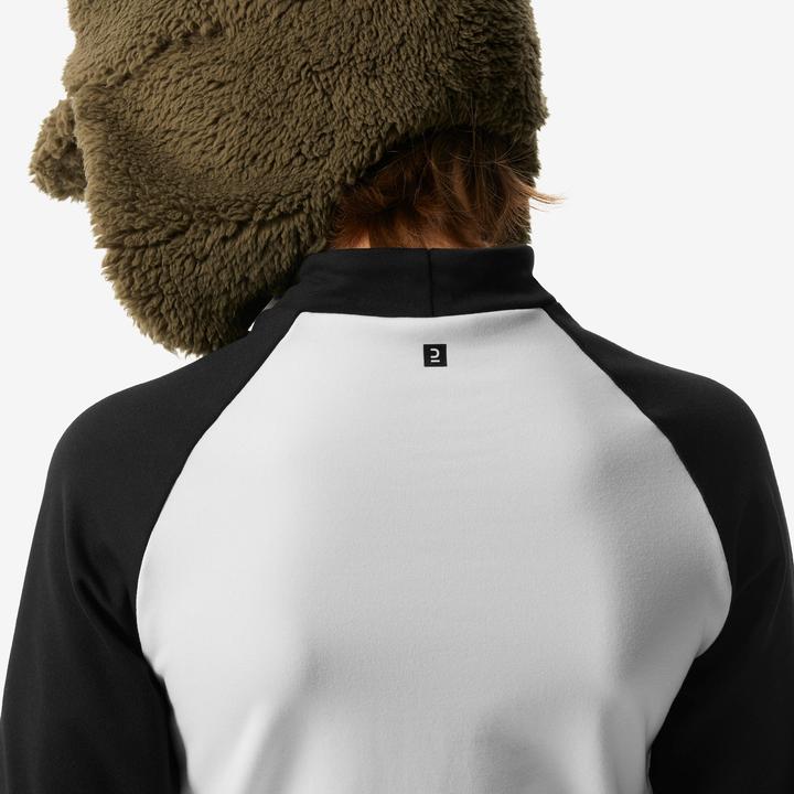 Actual product image Wedze Ski underwear functional shirt for children - BL 500 black/white with motif (140)