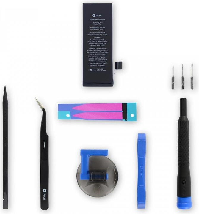 Image du produit iFixit EU124002-5 Pièce de rechange pour téléphone portable Pile/batterie noire