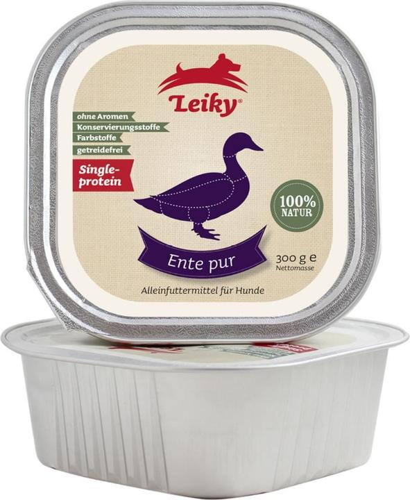 Immagine prodotto Leiky Cibo umido per cani all'anatra (Adulto, 6 pz., 300 g)