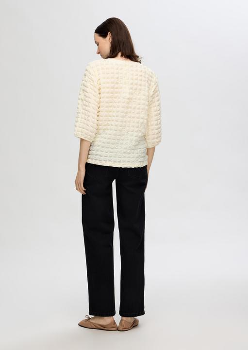 Actual product image Selected Textured top with 3/4-length sleeves (XL)