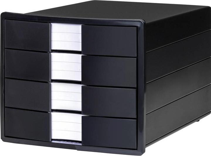 Produktbild Han IMPULS KARMA 10128-13 Schubladenbox Schwarz DIN A4, DIN C4 Anzahl der Schubfächer: 4 (C4, A4)