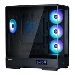 Zalman GHE P50 DS ATX Geh??use Tempered Glass Panoramic View - Schwarz (ATX), PC Gehäuse, Schwarz