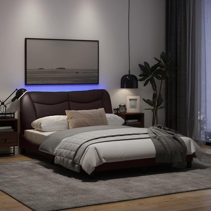 Produktbild VidaXL Bettgestell mit LED Stoff (140 x 200 cm)