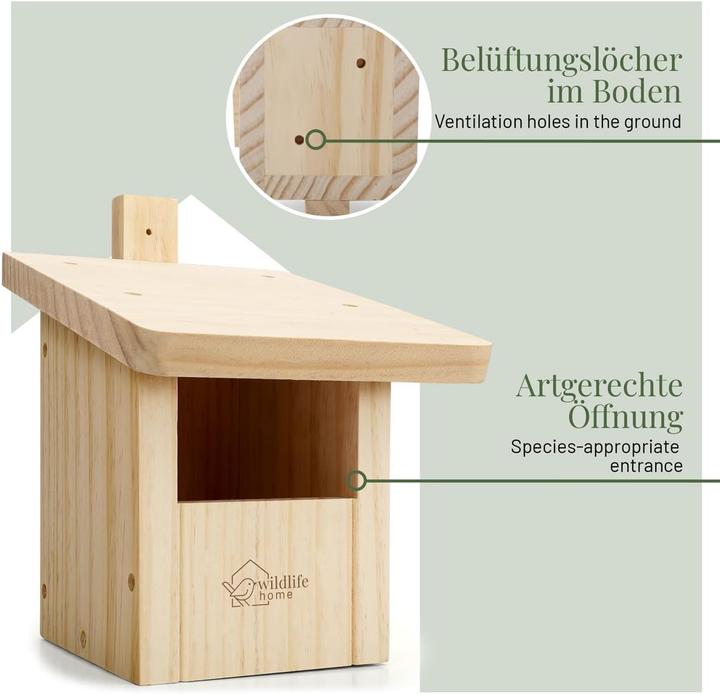 Immagine prodotto Wildlife home Nistkasten Halbhöhle-Set für Vögel (2 Stück)