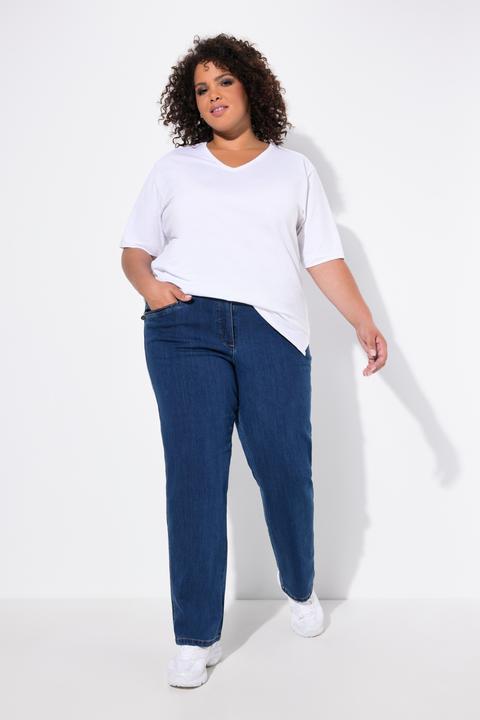 Immagine prodotto Ulla Popken Jeans modello Mony con taglio della gamba conico e tasche con zip (54)