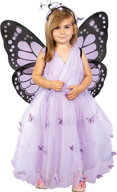 MICA Festival Kinderkostüm - Schmetterling - lila - Gr. 110/116