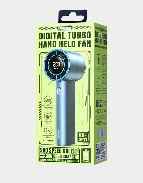 Produktbild Remax Handlicher Turbo-Handventilator mit Digitalanzeige