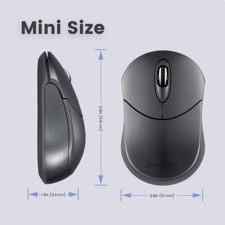 Actual product image Perixx PERIMICE-802IN, Bluetooth-Maus für PC und Tablet, schnurlos, Iron (Wireless)