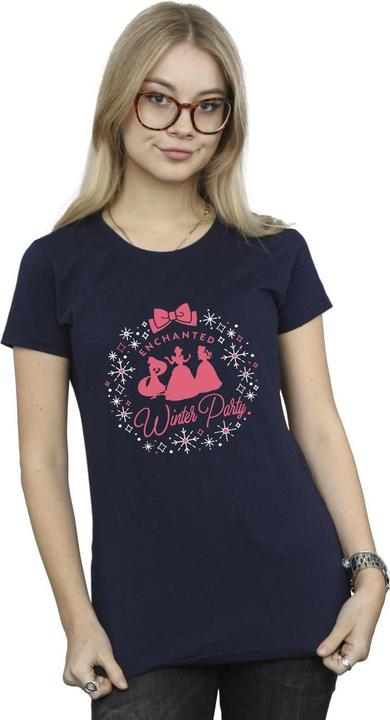 Actual product image Disney Womens/Ladies Princess Winter Party Cotton T-Shirt (L)