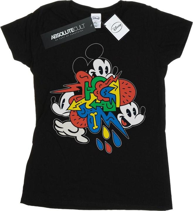 Actual product image Disney Womens/Ladies Mickey Mouse Vintage Arrows Cotton T-Shirt (S)