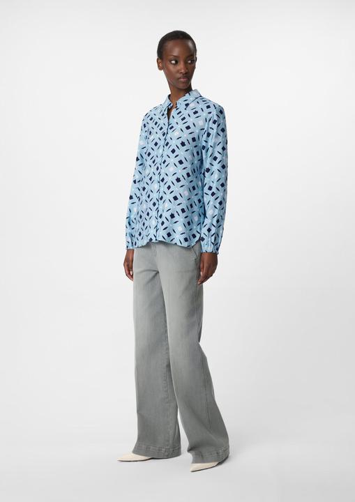 Produktbild Comma Bluse Strukturierte Hemdbluse mit All-over-Print (32)