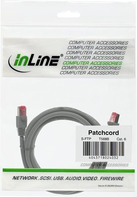 Image du produit InLine Câble de raccordement (S/FTP, CAT6, 0.30 m)