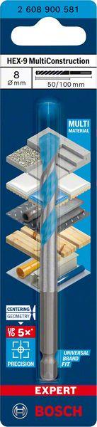 Actual product image Bosch Professional Zubehör EXPERT HEX-9 MultiConstruction drill, 10 x 90 x 150 mm (10 mm)