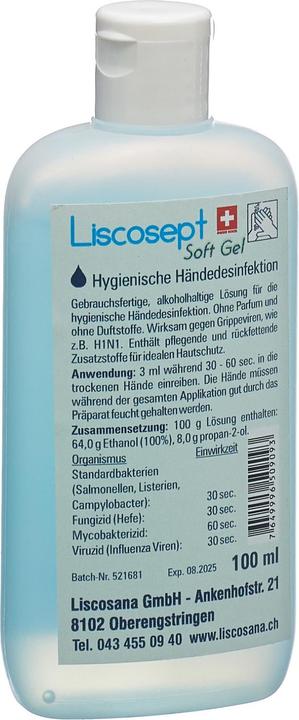 Actual product image Liscosept Soft gel hand disinfection with flap closure (100 ml)