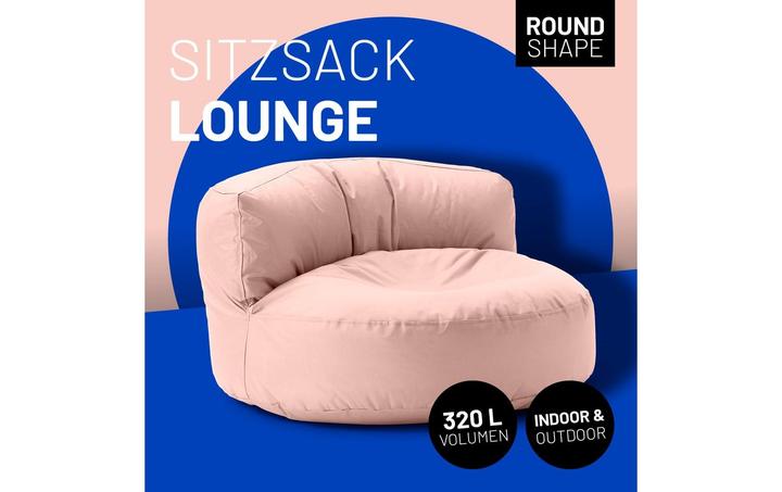 Produktbild Lumaland Sitzsack-Sofa, 320 l Polyester (PES)/Textil, Hellrosa