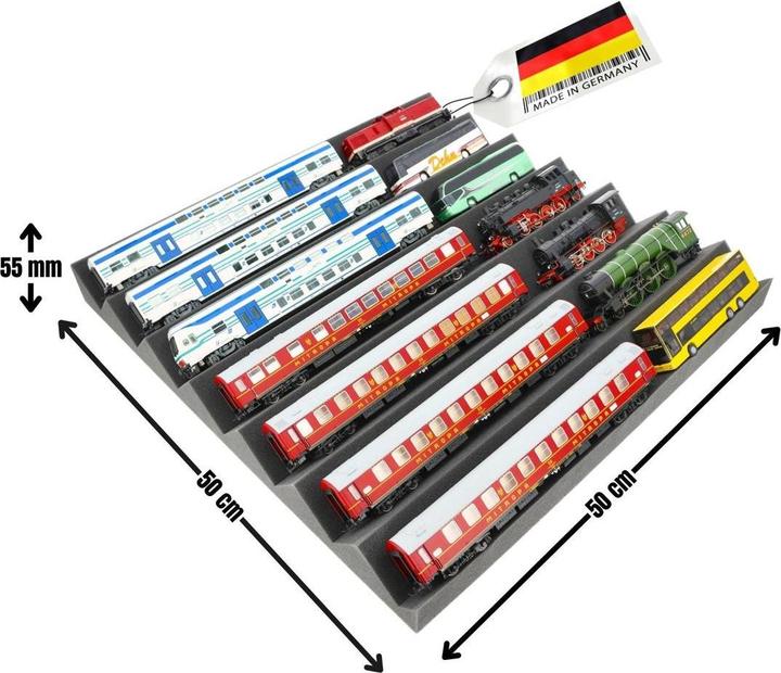 Produktbild Feldherr Zick-Zack Lokliege 500x500x55 mm für Modelleisenbahn Spur H0/00 (Schaumstoff)