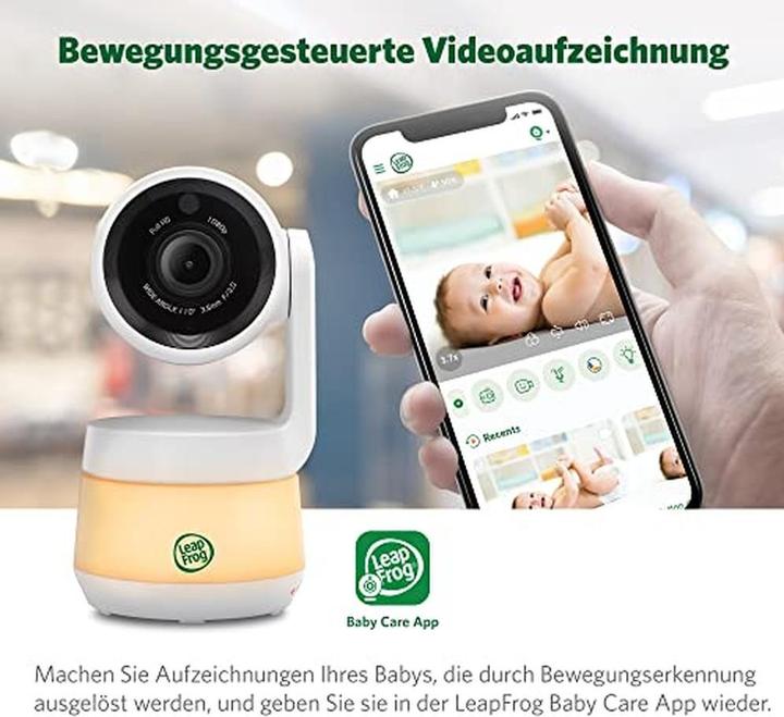 Produktbild Leapfrog Babyfon mit Kamera, 720p HD-Display, App, WLAN, Temperatur- und Feuchtigkeitssensor (Babyphone mit Kamera, 300 m)