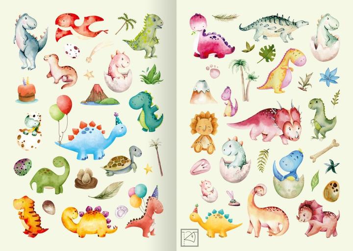 Produktbild Meine Aquarell-Sticker - Dinosaurier