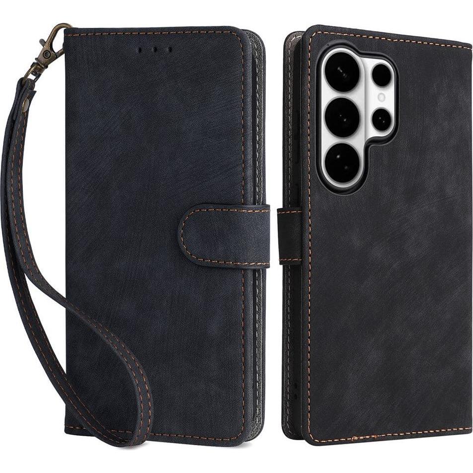 Cover-Discount Galaxy S26 Ultra - Ledertasche mit RFID Blocker (Samsung Galaxy S26 Ultra), Cover smartphone, Nero