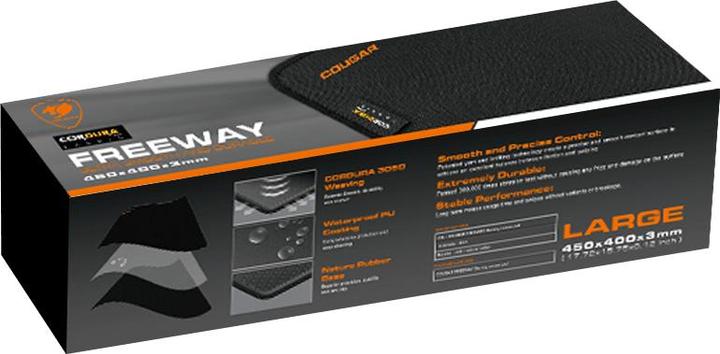 Immagine prodotto Cougar 3PFRWLXBRB3.0001, Nero, Monocromatico, Tessuto, Gomma, Base antiscivolo, Tappetino per mouse da (L)