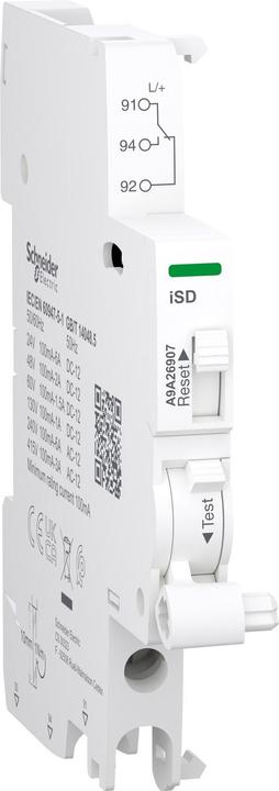 Produktbild Schneider Electric Hilfskontakt, Fernmeldeschalter, Acti9, iSD, 1 Wechsler, 100mA bis 6A, 24VAC bis 415VAC, 24VDC bis 1
