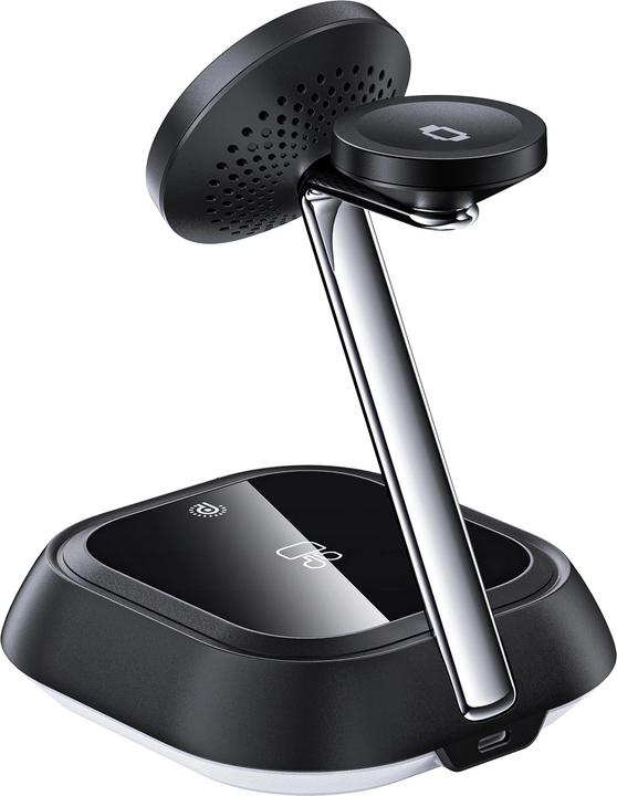Actual product image Acefast 3in1 E16 15W inductive charging station for phone / headphones / watch - black (15 W)