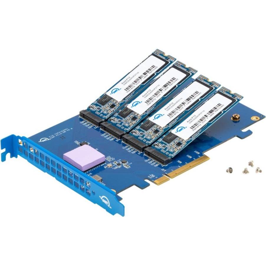 Thumbnail - OWC 16.0TB Accelsior 4M2 PCIe M.2 NVMe SSD Adapter Card, SSD + Festplatte Zubehör