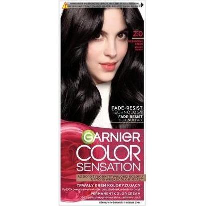 Garnier, Tinta, Color Sensation Creme farba do włosów 2.0 Hebanowa Czerń (2,0 Hebanowa Czerń)