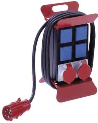 Productafbeelding Bachmann Stroomverdeler 400V CEE 2m FI 1x16A5p400V 1x32A5p400V 4Schutzk. (6 x, CEE 7/3, CEE)