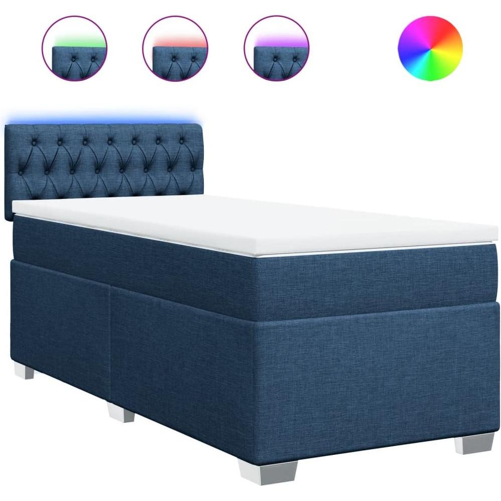 Thumbnail - VidaXL, Bett, Bo x springbett mit Matratze 120 x 190 cm Stoff (120 x 190 cm)