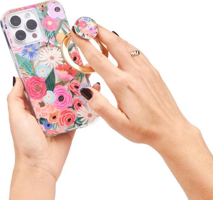Produktbild Rifle Paper Magnetischer Mini-Griff – MagSafe-Fingerhalter mit Standfunktion (Garden Party Blush)