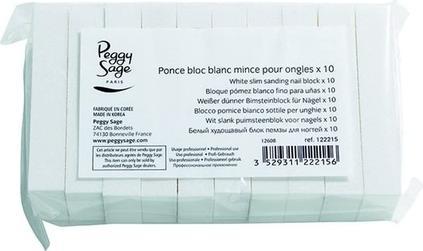 Produktbild Peggy Sage White Slim Sanding Nailock Thinock Polishing Is White 10Pcs (Nagellacktrockner, Biały)