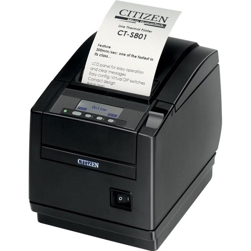Citizen CT-S801II stampante POS termica diretta 203 x 203 DPI (Ethernet, USB), Stampante scontrini, Nero