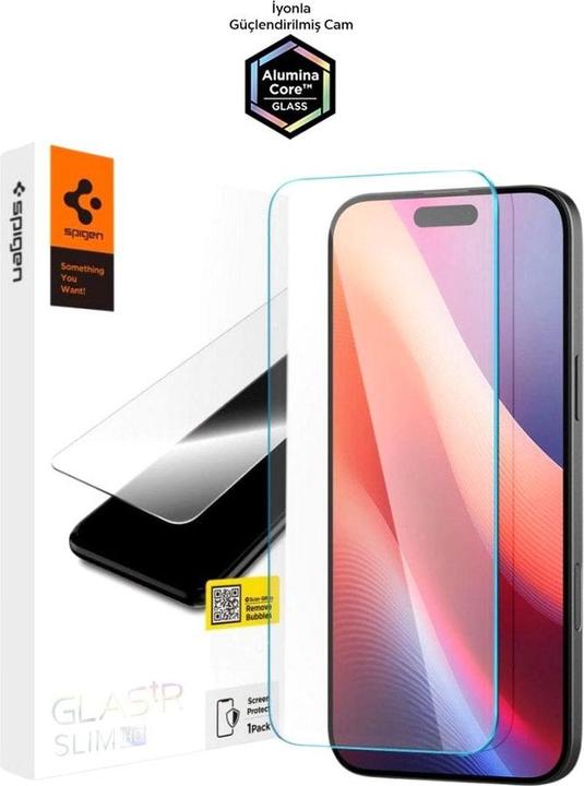 Actual product image Spigen Glas.Tr Slim for iPhone 16 Pro 6,3" clear (1 Piece, Apple iPhone 16 Pro)