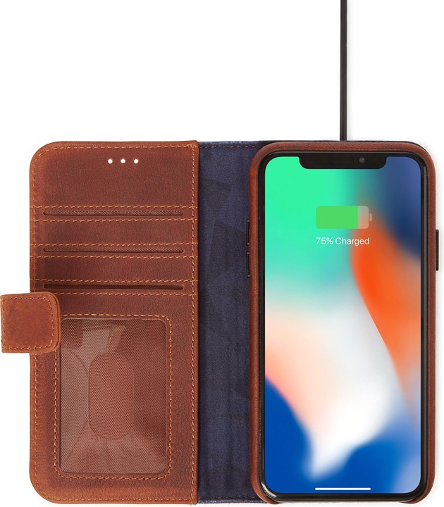 Produktbild Decoded Qi Charging Ladepad für iPhones/Smartphones Cinnamon Brown (10 W)