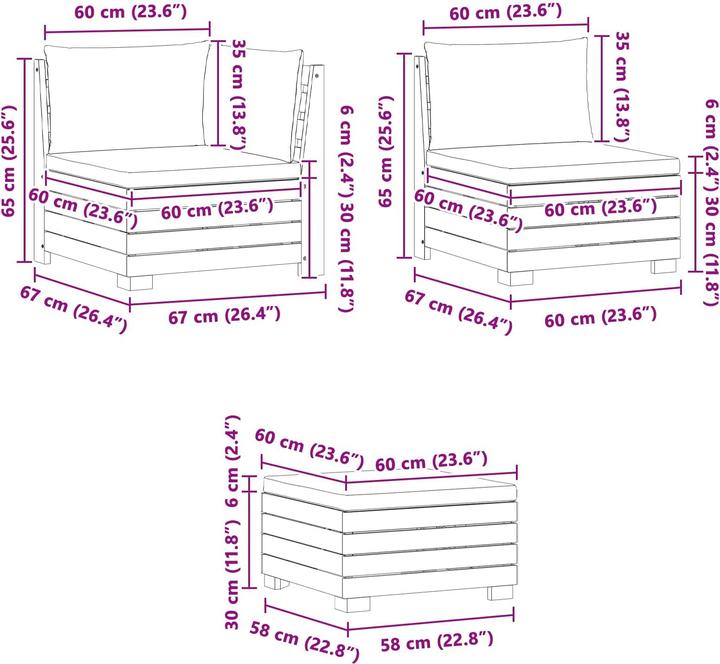 Produktbild vidaXL Outdoor-Sofa