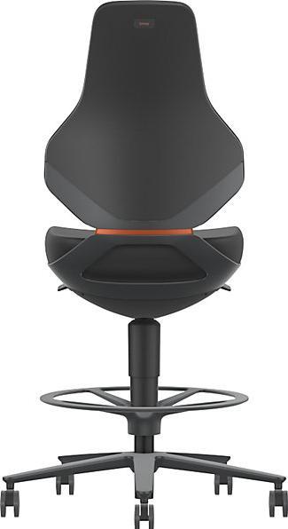 Produktbild Bimos Arbeitsdrehstuhl Aluminium anthrazit Skintec schwarz 570-810 mm (57 - 81 cm)