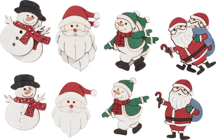Produktbild VBS Streuteile-Mix "Santa und Schneemann", 12 Stück